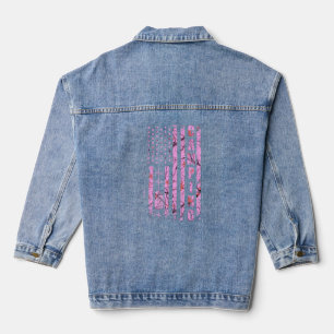 American Flag Camping 4th Of July Camper Hiking F Denim Jacket