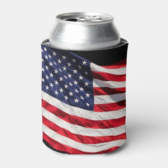 Bastex 2-Pack American Flag Can Coolers - Neoprene Coozies For 12 Oz Tall Cans
