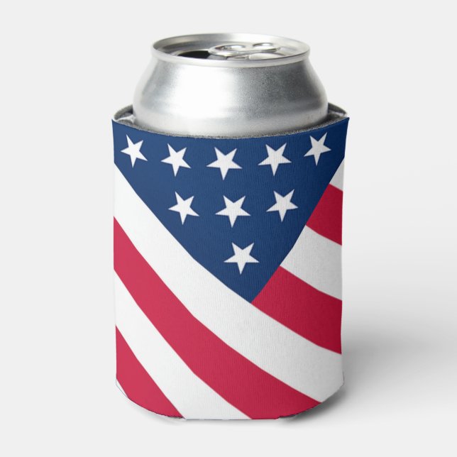 American Flag Can Cooler Patriotic (Can Front)
