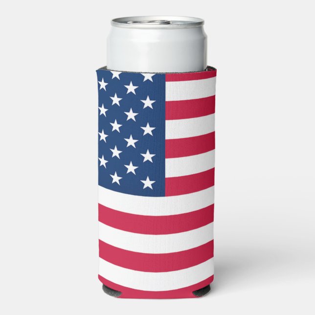 American Flag Can Cooler USA (Seltzer Back)