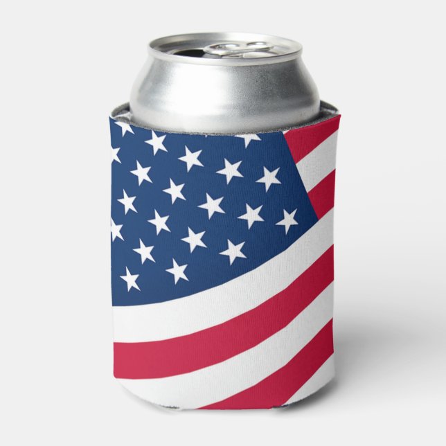 American Flag Can Cooler USA - Patriotic (Can Front)