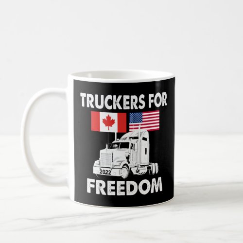 American Flag Canada Flag Freedom Convoy 2022 Truc Coffee Mug