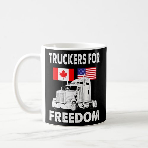 American Flag Canada Flag Freedom Convoy 2022 Truc Coffee Mug
