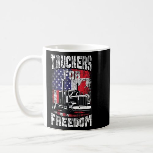 American Flag Canada Flag Freedom Convoy 2022 Truc Coffee Mug