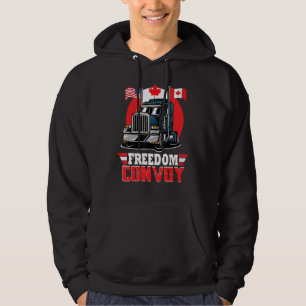 American Flag Canada Flag Freedom Convoy 2022 Truc Hoodie