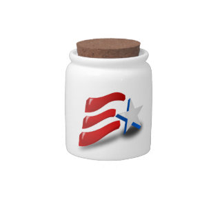 AMERICAN FLAG CANDY JAR
