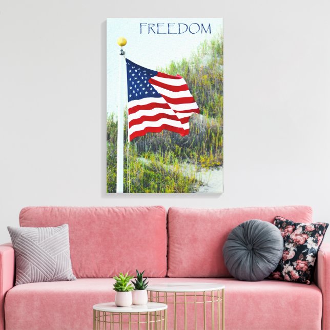 American Flag Canvas Print (Insitu(LivingRoom))