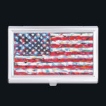 American Flag Case For Business Cards<br><div class="desc">American Flag. Artist: Carolee Vitaletti. Image ID: 156057GG.</div>