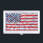 American Flag Case For Business Cards<br><div class="desc">American Flag. Artist: Carolee Vitaletti. Image ID: 156057GG.</div>