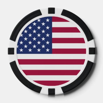 American Flag Casino Quality Poker Chips by StillImages at Zazzle