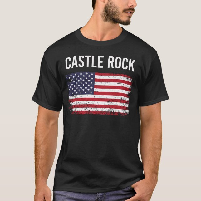American Flag Castle Rock T-Shirt (Front)