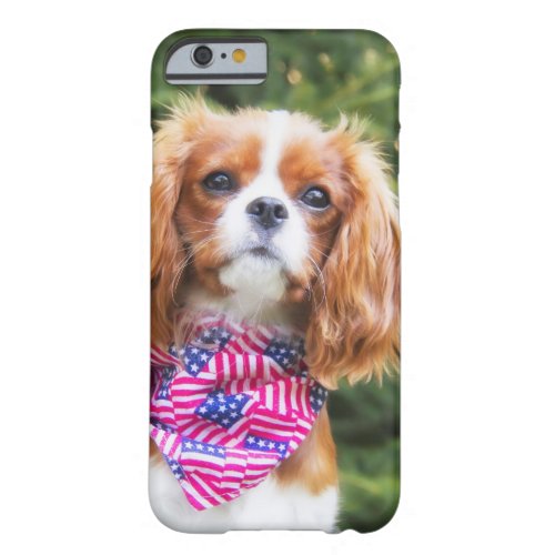 American Flag  Cavalier King Charles Spaniel Puppy Barely There iPhone 6 Case