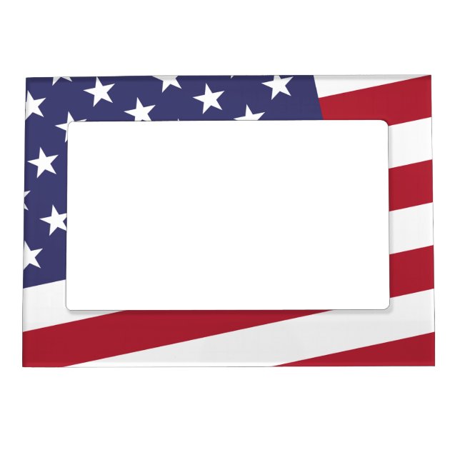 American Flag - Celebrate the US of A Magnetic Photo Frame (Front)
