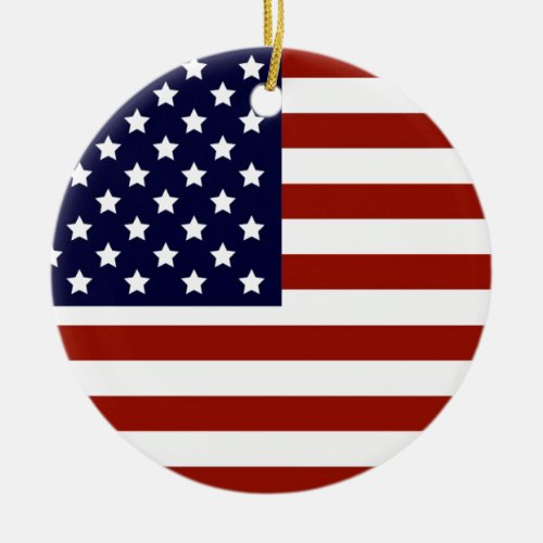 American Flag Ceramic Ornament