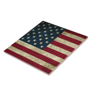American Flag Ceramic Tile