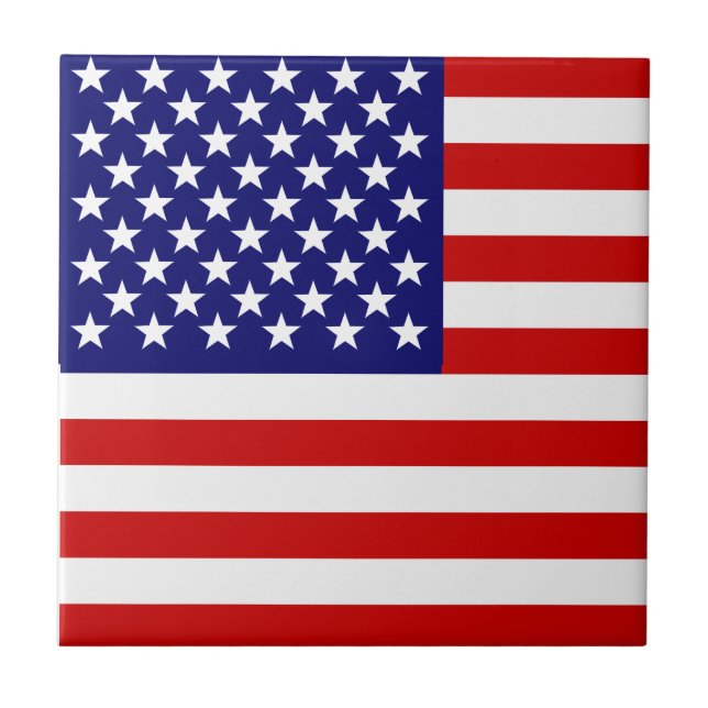 American flag ceramic tile (Front)
