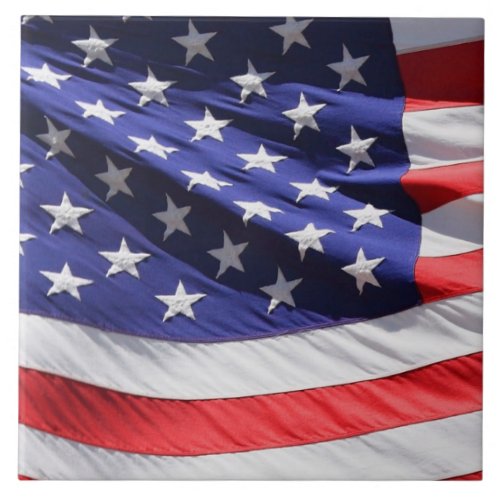 American Flag Ceramic Tile