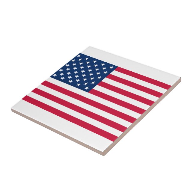 American Flag Ceramic Tile Patriotic (Side)