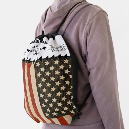 American Flag Chalkboard Style Backpack