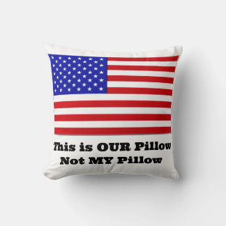 American Flag (change the words) Throw Pillow