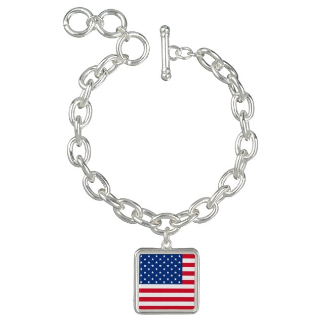 American Flag Charm Bracelet  (Product)