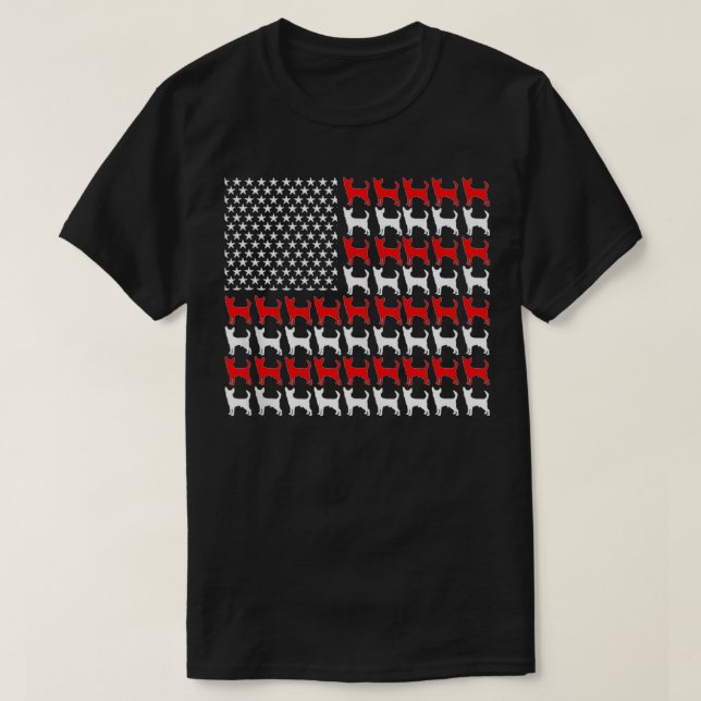 American Flag Chihuahua Patriotic 4th Of July Chih T-Shirt (Design Front)