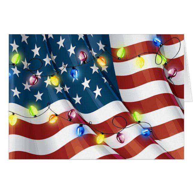 American Flag Christmas (Front Horizontal)