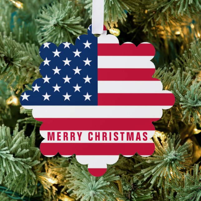 American Flag Christmas Ornament Cards (Insitu (Tree))