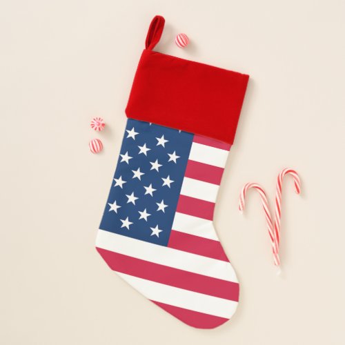 American Flag Christmas Stocking