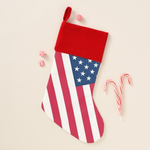 American Flag Christmas Stocking USA