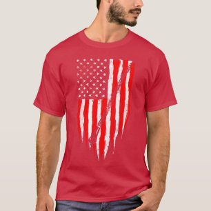 American Flag Clarinet Vintage Music Musician USA T-Shirt