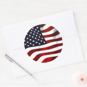 American Flag Classic Round Sticker (Envelope)
