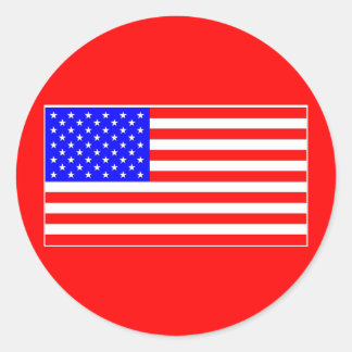 AMERICAN FLAG CLASSIC ROUND STICKER