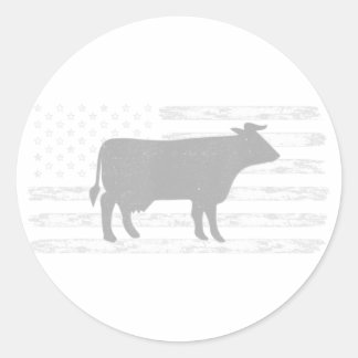 American Flag Classic Round Sticker