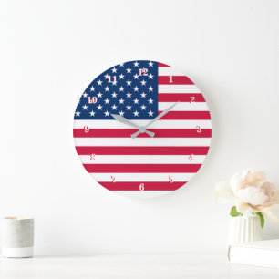 American Flag Clock