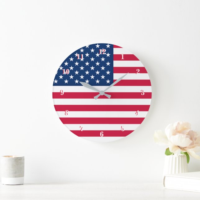 American Flag Clock (Home)