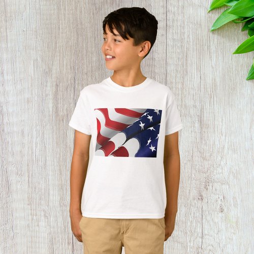 American Flag Close Up T_Shirt