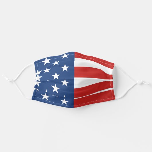 American Flag Cloth Face Mask Cover (Front, Unfolded)