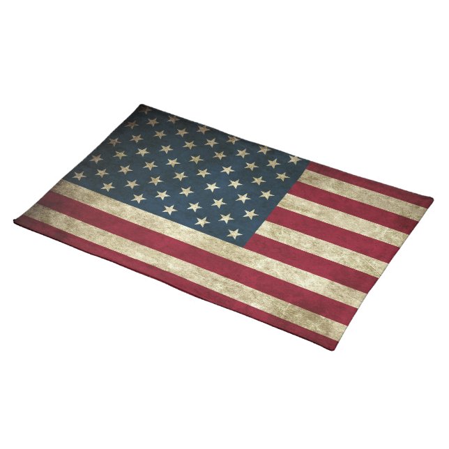 American Flag Cloth Placemat (On Table)
