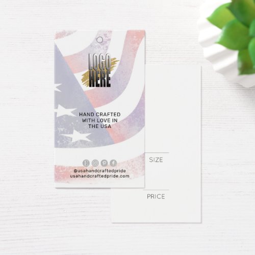 American Flag  Clothing Price tag with logo