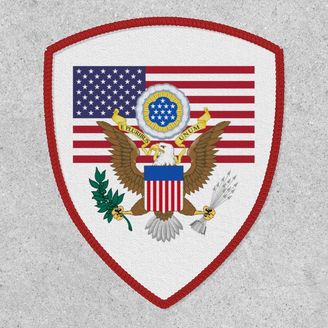 American Flag & Coat of Arms, United States Patch (Front)
