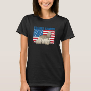 American Flag Cocker Spaniel T-Shirt