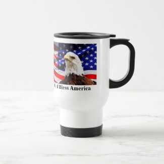 American Flag Coffee Mug or TWO YOUR PHOTOS & TEXT