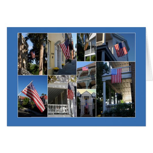 American Flag Collage Cards (Front Horizontal)