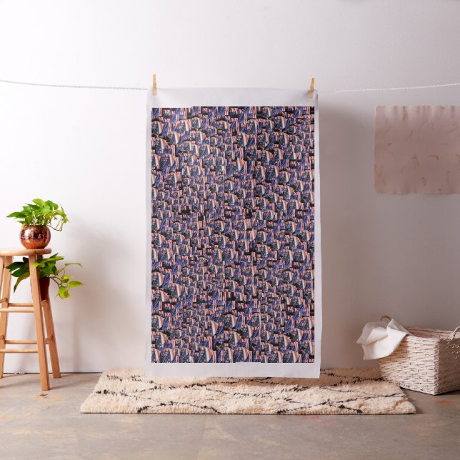 American Flag Collage Fabric (In Situ)