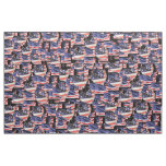 American Flag Collage Fabric