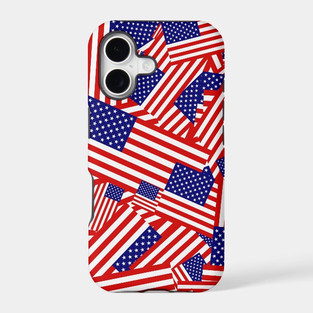 American Flag Collage Iphone Case (Back)