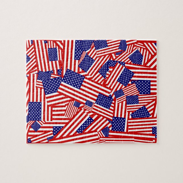 American Flag Collage Jigsaw Puzzle (Horizontal)