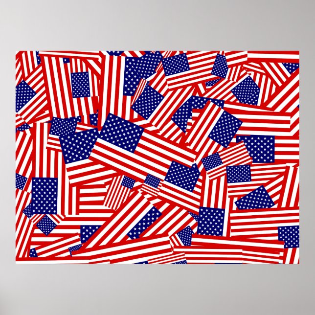 American Flag Collage Poster (Front)
