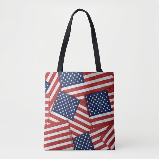 American flag collection tote bag (Front)